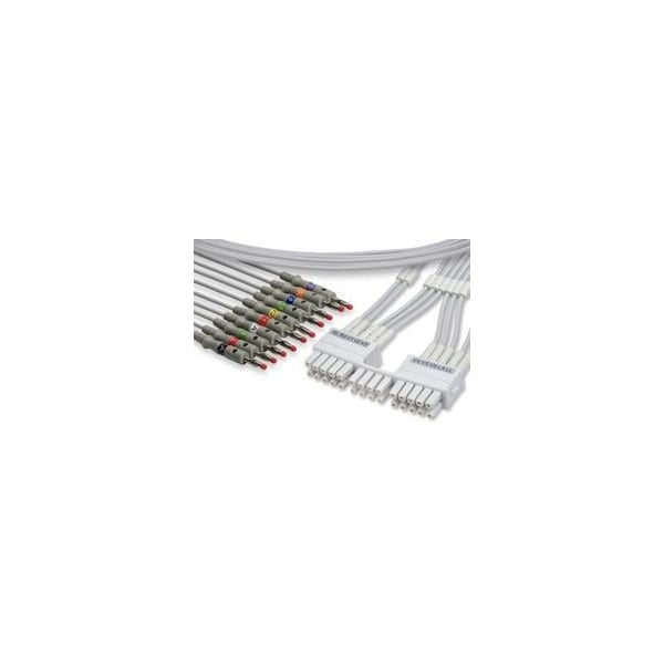 Ilb Gold Replacement For Mortara, Am12 9293-048-54 Ekg Leadwires AM12 (9293-048-54) EKG LEADWIRES - main